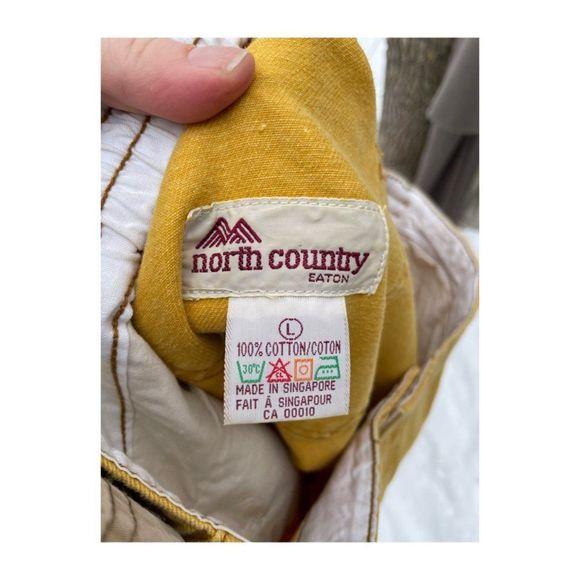 Vintage 90s North Country Denim Shorts Saffron Yellow Sz L Men's - Picture 3 of 7